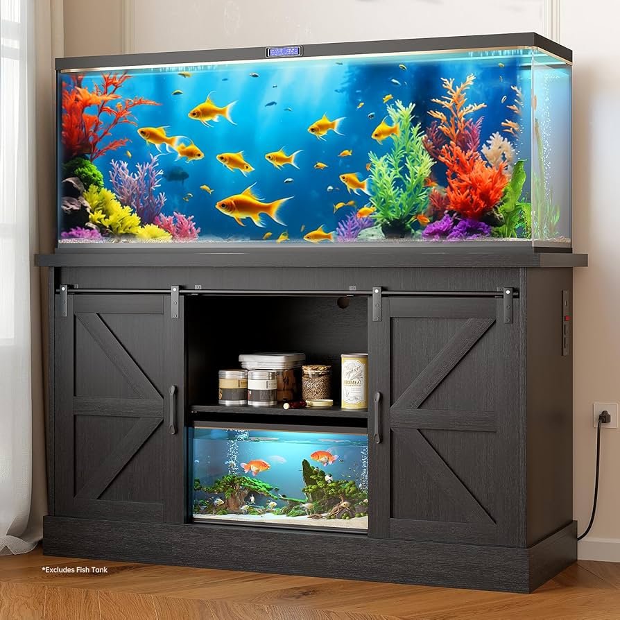 Image showcasing Aquarium Stand With Hidden Storage: Stylish & Space-Saving Solutions ...
